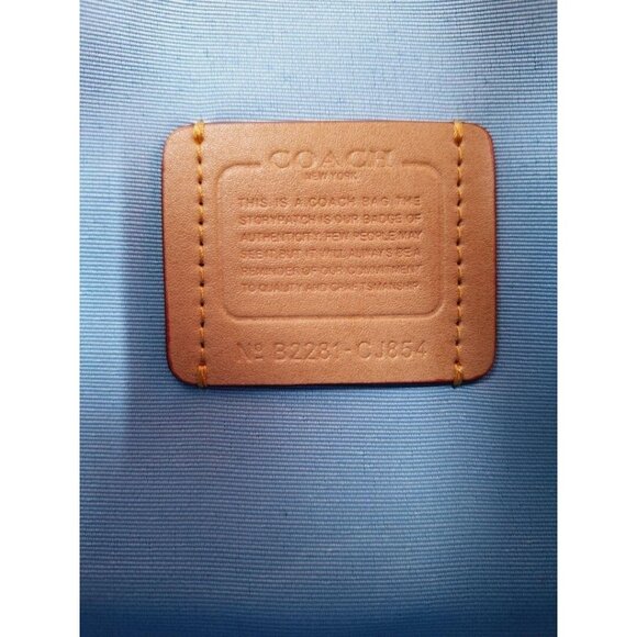 Coach CJ854 Soft Tabby Shoulder Bag Signature Denim Women's Handbag Blue Outlet - Picture 12 of 13